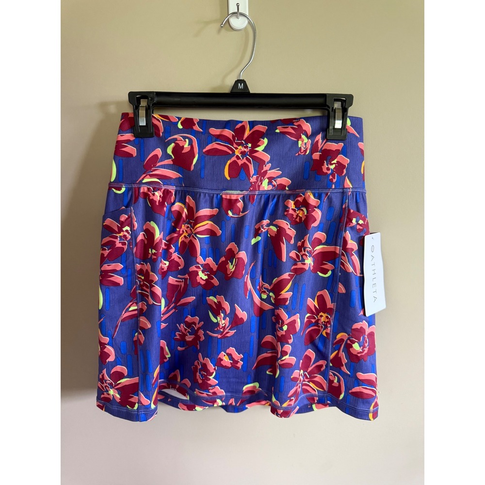 Athleta Salutation Stash Pocket Skort Size S Floral Print Athletic‎ Skirt